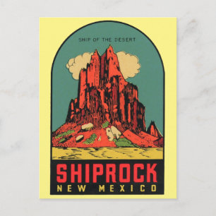 Shiprock, New Mexico Vintage-Reisepostkarte Postkarte