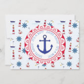 Ships Ahoy, sein a Boy, Baby Dusche Einladung (Vorderseite)