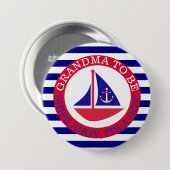 Ships Ahoy, seine Jungs-Baby-Duschtaste Button (Vorne & Hinten)