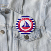 Ships Ahoy, seine Jungs-Baby-Duschtaste Button (Beispiel)