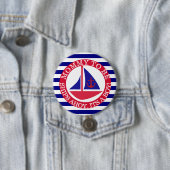 Ships Ahoy, seine Jungs-Baby-Duschtaste Button (Beispiel)