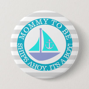 Ships Ahoy, seine Jungs-Baby-Duschtaste Button