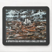Ships in a Storm Painting by Alfred Fox Mousepad (Vorne)