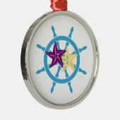 Shipwheel & Starfish Ornament Aus Metall (Rechts)