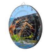 Shipwreck Abstrakt Blue Dartscheibe (Vorderseite rechts)