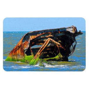 Shipwreck Abstrakt Blue Magnet