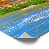 Shipwreck Abstrakt Blue Poster (Ecke)