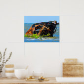 Shipwreck Abstrakt Blue Poster (Küche)