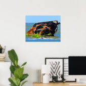 Shipwreck Abstrakt Blue Poster (Heimbüro)