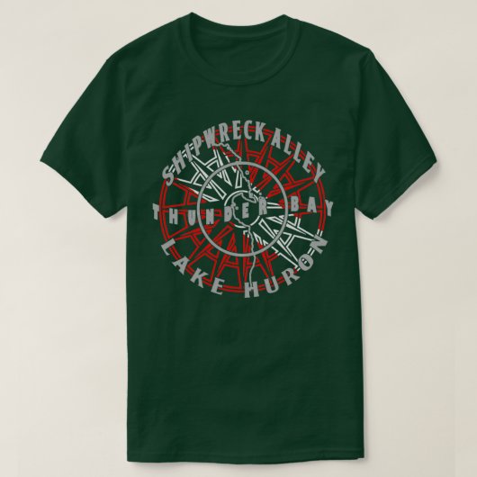 Shipwreck Alley Thunder Bay Lake Huron Große Seen T-Shirt (Design vorne)