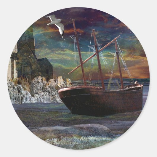 Shipwreck bei Pixie Cove Runder Aufkleber (Vorderseite)