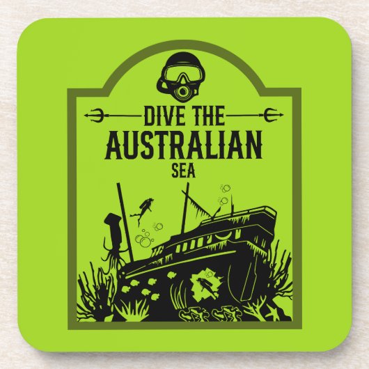 Shipwreck Diving Australia Getränkeuntersetzer (Vorderseite)