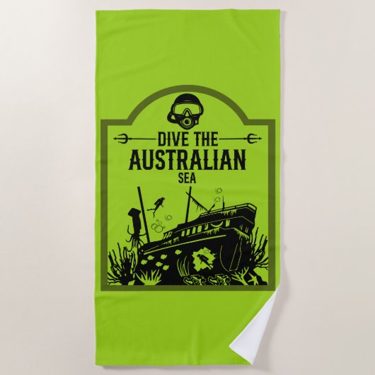 Shipwreck Diving Australia Strandtuch (Vorderseite)
