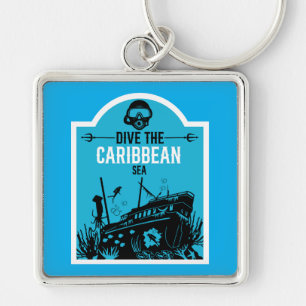 Shipwreck Diving Caribbean Schlüsselanhänger