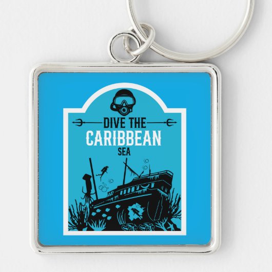 Shipwreck Diving Caribbean Schlüsselanhänger (Vorne)