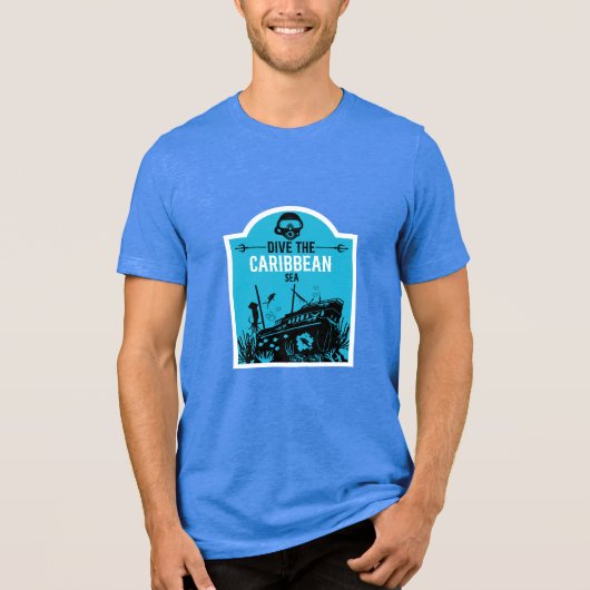 Shipwreck Diving Caribbean Tri-Blend Shirt (Vorderseite)