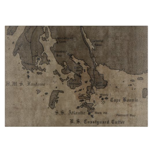 Shipwreck Map Schneidebrett (Vorderseite)