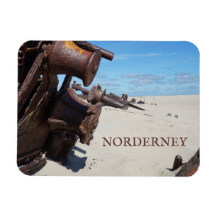 Shipwreck, Norderney Island, Ostfriesland, Deutsch Magnet