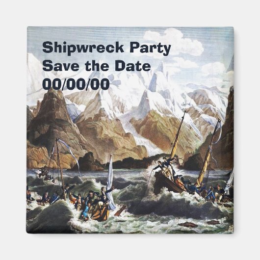 Shipwreck of The Astrolabe's Yawl Save-the-Date Magnet (Vorne)