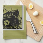 Shipwreck Tauchclub Geschirrtuch (Viertel Falte)