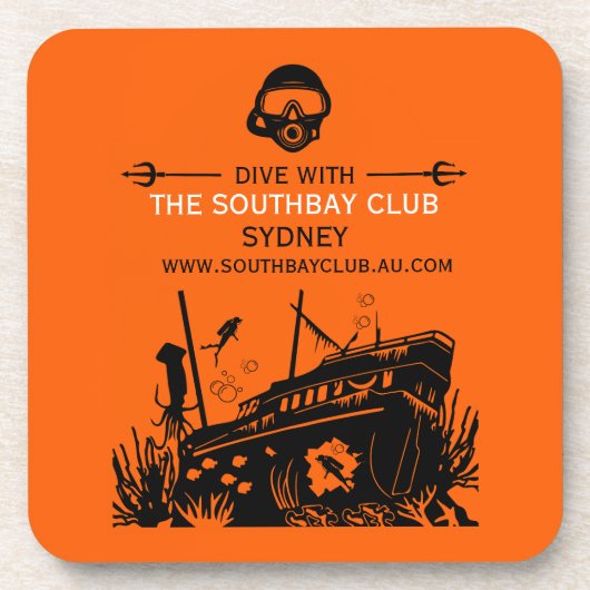 Shipwreck Tauchclub Getränkeuntersetzer (Vorderseite)