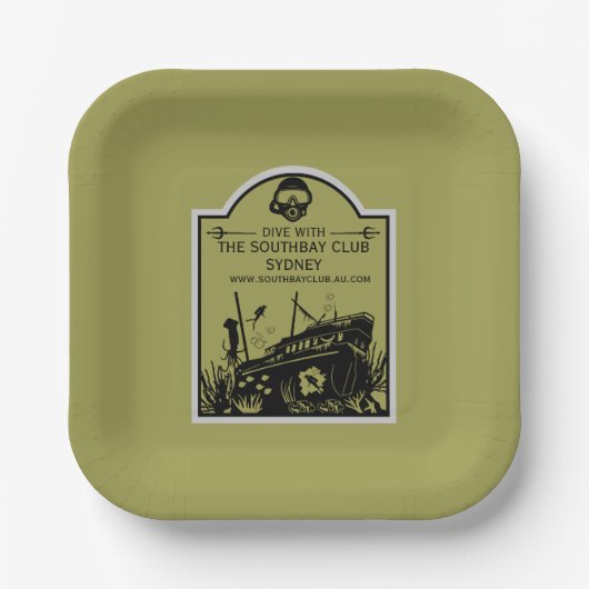Shipwreck Tauchclub Pappteller (Vorderseite)