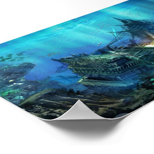 Shipwreck von Claudo Pilla Poster (Ecke)