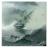 Shipwreck (von Ivan Aivazovsky) Fliese (Vorderseite)
