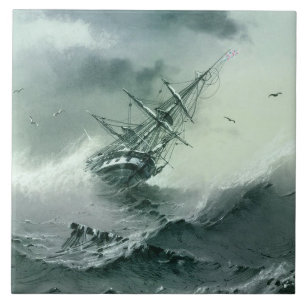 Shipwreck (von Ivan Aivazovsky) Fliese