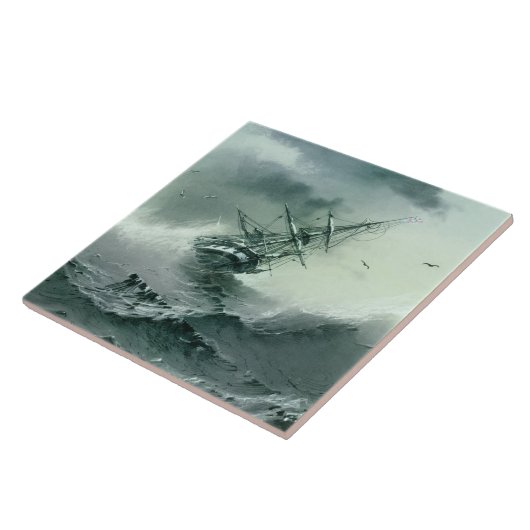 Shipwreck (von Ivan Aivazovsky) Fliese (Seite)