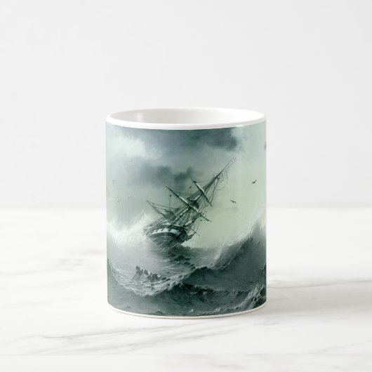 Shipwreck (von Ivan Aivazovsky) Kaffeetasse (Mittel)