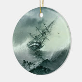 Shipwreck (von Ivan Aivazovsky) Keramik Ornament (Links)