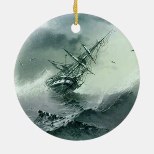 Shipwreck (von Ivan Aivazovsky) Keramik Ornament (Hinten)