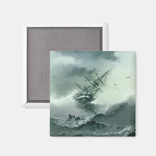 Shipwreck (von Ivan Aivazovsky) Magnet (Vorderseite/Rückseite)