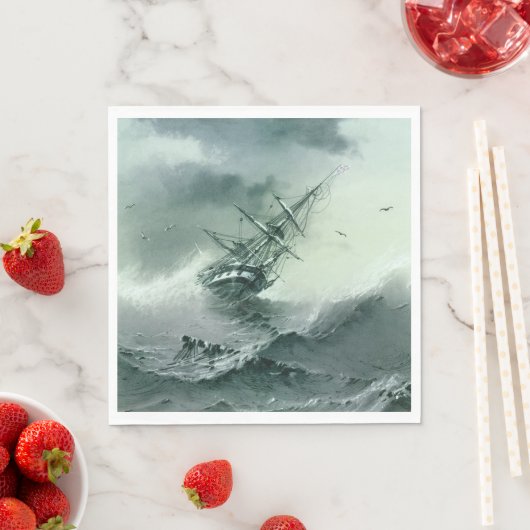 Shipwreck (von Ivan Aivazovsky) Serviette (Beispiel)