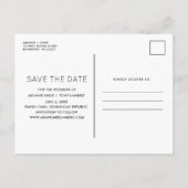 Shipwrecked Beach Destination Speichern Sie die Da Ankündigungspostkarte (Rückseite)