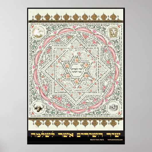 Shir ha Shirim [Solomon] in Mikrografie Poster (Vorne)