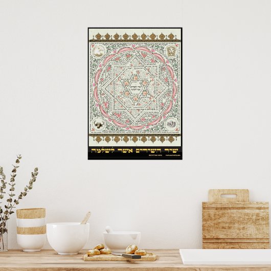 Shir ha Shirim [Solomon] in Mikrografie Poster (Küche)