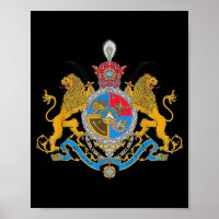 Shir o khorshid iran pahlavi-Flagge Löwe und Sonne