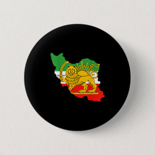 Shir o khorshid, Persien, Löwe und Sonne Iran Button