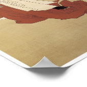 Shirabyoshi Dancer, Hokusai, 1820 Poster (Ecke)