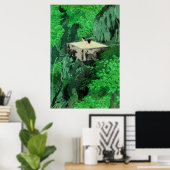 Shirahone Hotspring Shinshu Kasamatsu Shiro 1935 Poster (Heimbüro)