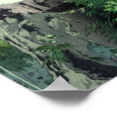 Shirahone Hotspring Shiro Kasamatsu Vintag Poster (Ecke)