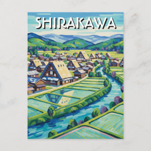 Shirakawa Gifu Japan Reise Postkarte
