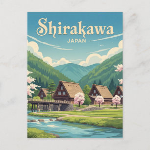 Shirakawa Gifu Japan Reise Postkarte