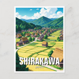 Shirakawa Gifu Japan Travel Postkarte
