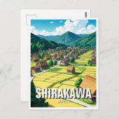 Shirakawa Gifu Japan Travel Postkarte (Vorne/Hinten)