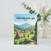 Shirakawa-go Japan Postkarte (Stehend Vorderseite)