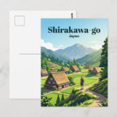 Shirakawa-go Japan Postkarte (Vorne/Hinten)