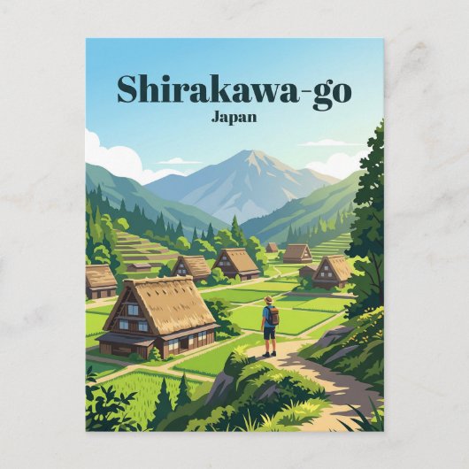 Shirakawa-go Japan Postkarte (Vorderseite)